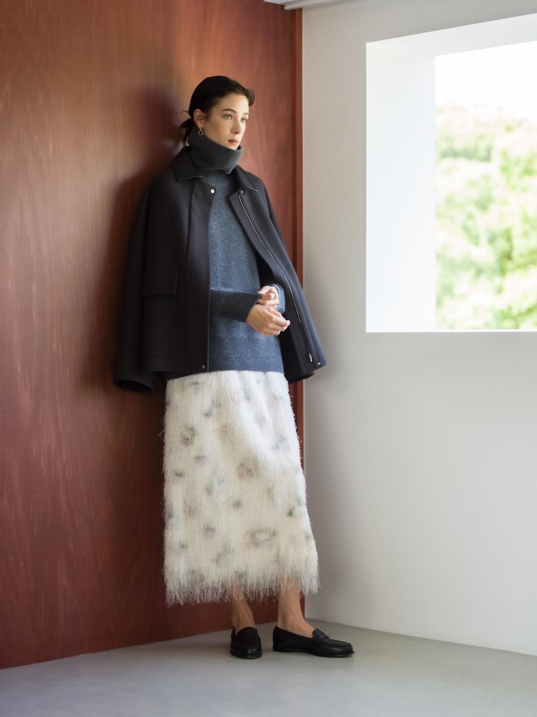 19SS エブール ロングスカート☆ lookbook掲載 FW25_01 | ebure(エブール)
