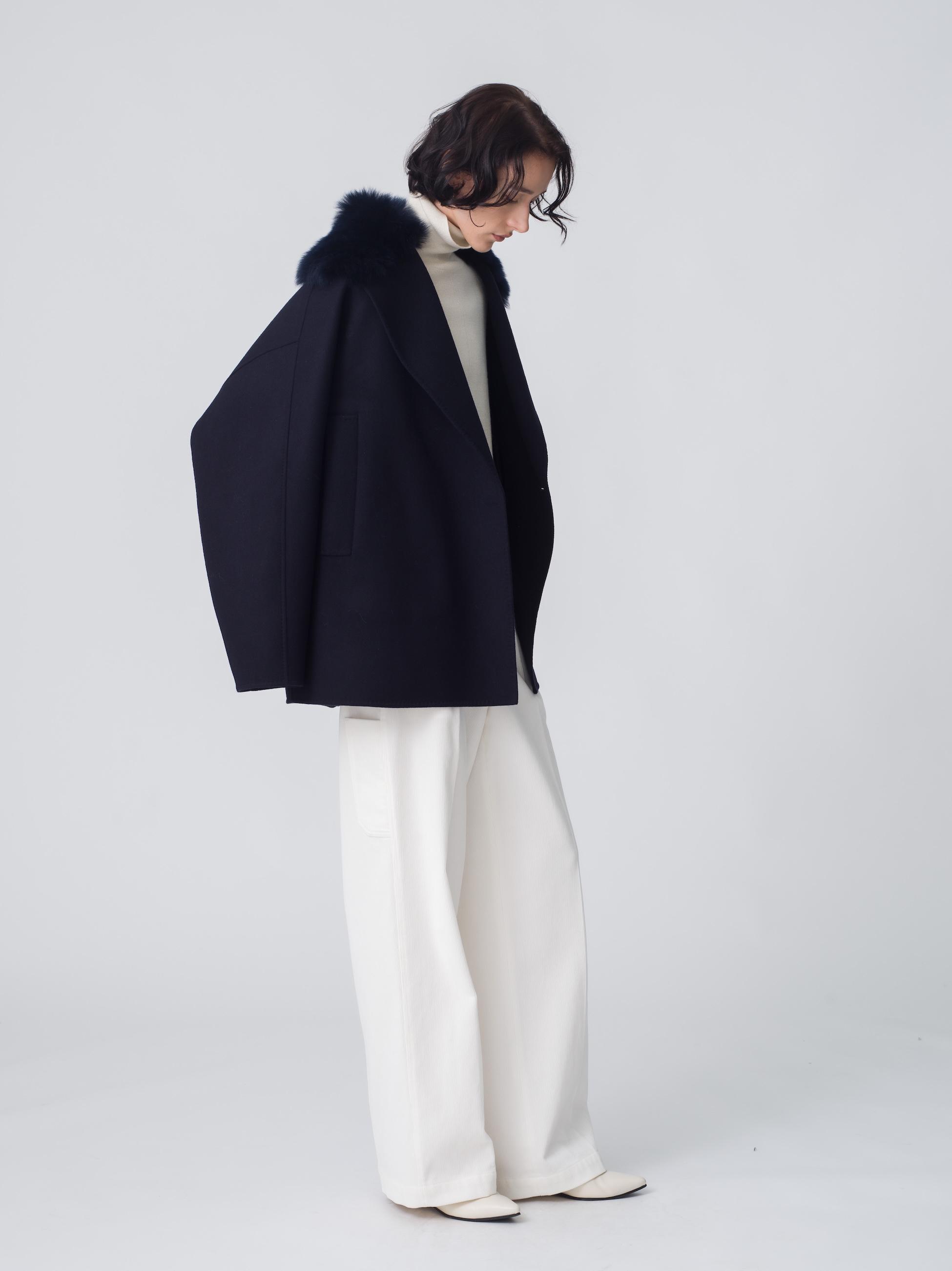 ebure 黒 ノーカラージャケット FW25_02 | ebure(エブール)